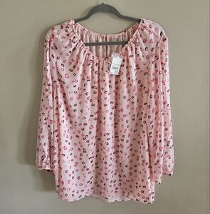 Cato Pink Leopard Print Blouse